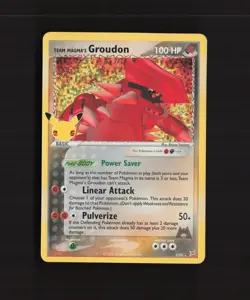 Team Magma's Groudon 9/95 Celebrations Ultra Rare Holo Pokemon Card NM - Image 1