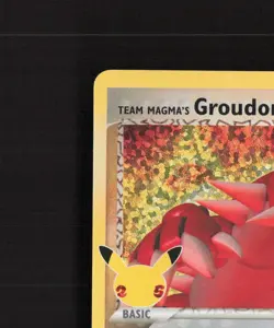 Team Magma's Groudon 9/95 Celebrations Ultra Rare Holo Pokemon Card NM - Image 3