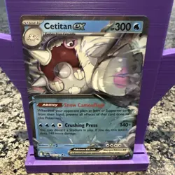 Cetitan ex 65/182 Destined Rivals Pokemon Card Double Rare Holo SV10 NM - Image 1
