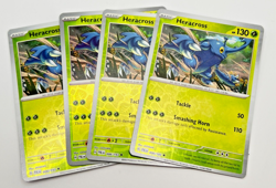 Pokemon Cards 2023 Paldea Evolved Playset Heracross Reverse Holo 006/193 x4 4x - Image 1