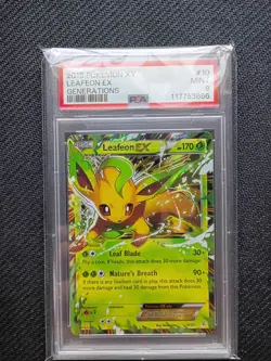 PSA MINT 9 Leafeon EX 10/83 XY Generations Holo Rare Pokemon Card psa - Image 1