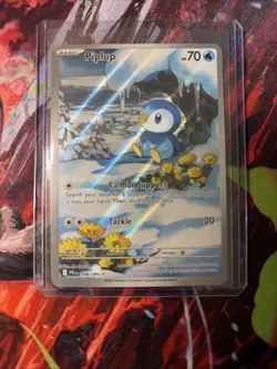 Pokemon Piplup 098/094 Me02: Phantasmal Flames Holo Illustration Rare Card - Image 3
