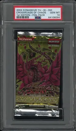 Yugioh PSA 10 Crossroads Of Chaos CSOC 1st Edition English Booster Pack POP 8 - Image 2