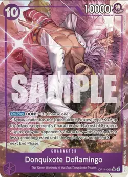 One Piece TCG Donquixote Doflamingo OP14-069 SR Alt Art Azure Sea's Seven NM/M - Image 1