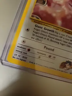 Koga's Ditto Pokemon Holo 10/132 Gym Challenge Hologram Single Card Unused - Image 4