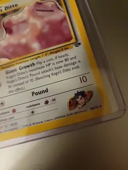 Koga's Ditto Pokemon Holo 10/132 Gym Challenge Hologram Single Card Unused - Image 5