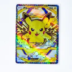 Pikachu ex Pocket Custom Card TCG Holo Full Art Deluxe Pack ex - Image 1