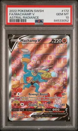 PSA 10 MACHAMP V 172/189 | Astral Radiance Alt Art Graded Pokemon Card HK - Image 1