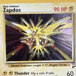 Pokemon TCG Zapdos Base Set 2 Holo Unlimited Rare Card 20/130 MP/LP - Image 3