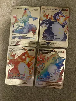 Four Golden Medal Rare Pokemon Cards. Giant Max Edition ￼￼ - Image 1