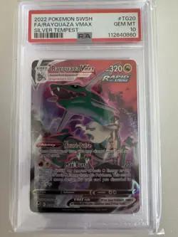 PSA 10 Rayquaza VMAX TG20/TG30 Silver Tempest Trainer Gallery Pokemon 2022 PSA - Image 1