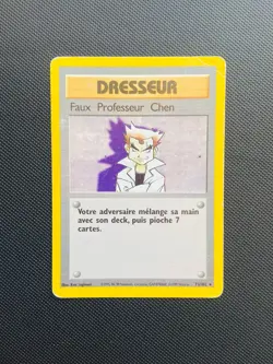 Carte Pokemon Faux Professeur Chen 73/102 RARE Ed2 Set De Base Edition 2 Wizards - Image 1