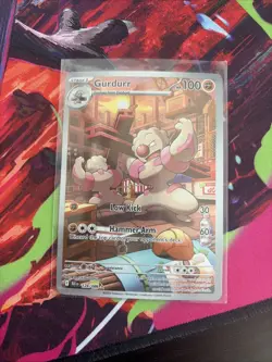 Gurdurr 126/086 Illustration Rare SV: Black Bolt Pokemon TCG NM - Image 1