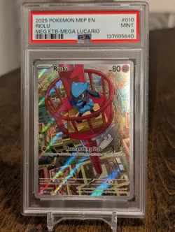 Pokemon TCG Riolu 10 Mega Evolution Promo Holo - PSA 9 - Image 1