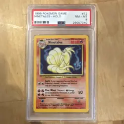 Pokemon 1999 Base Set Ninetales Holo Rare 12/102 PSA 8 Wizards of the Coast - Image 1
