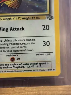 Pokemon Pidgeot 8/64 Jungle 1st Edition Holo Rare 1999 - Image 4