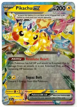 Pikachu ex 057/191 - Pokemon TCG - Surging Sparks Double Rare Holo - Image 1