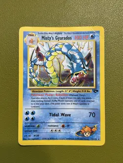 Misty's Gyarados 13/132 Holo Gym Challenge Pokemon TCG - Played/HP WOTC Vintage - Image 1