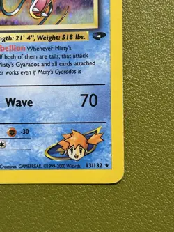 Misty's Gyarados 13/132 Holo Gym Challenge Pokemon TCG - Played/HP WOTC Vintage - Image 5