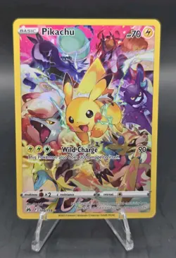 Pokemon Pikachu Secret Rare Full Art Holo 160/159 Crown Zenith - Image 1
