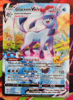 Pokemon TCG Glaceon VMAX 209/203 Evolving Skies Alternate Art MP (see condition) - Image 3