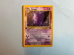 Pokemon TCG Gengar #5 1st Edition Stamped Fossil Holo Rare wizards of the coast - Image 1