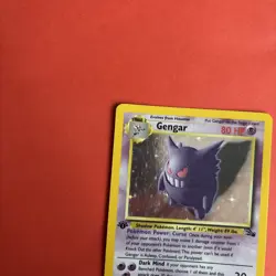 Pokemon TCG Gengar #5 1st Edition Stamped Fossil Holo Rare wizards of the coast - Image 4