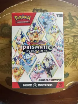 Pokemon Scarlet & Violet Prismatic Evolutions Booster Bundle 6 Packs Eevee - Image 3