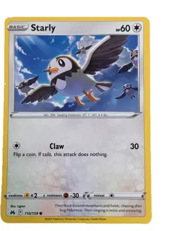 New: 2023 Pokemon TCG Starly 110 Crown Zenith Regular Common - Image 1