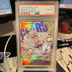 Namco Monkey D. Luffy OP05-119 Alternate Art Foil Secret Rare Awakening PSA 10 - Image 1