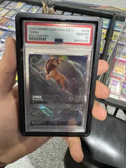 Disney Lorcana Simba - Returned King 215/204 Enchanted PSA 10 - GEM MINT - Image 1