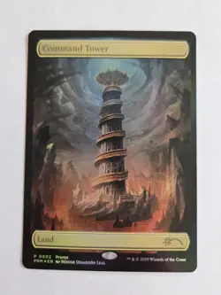 MTG Command Tower Foil Textless WPN Gateway Promo Near Mint Light Ink Misprint - Image 1