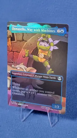 Donatello Way with Machines Borderless 197 Teenage Mutant Ninja Turtles Foil NM - Image 1