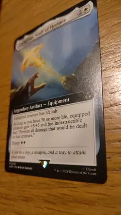 MTG Magic the Gathering Assassin's creed Caduceus Staff of Hermes Borderless NM - Image 3