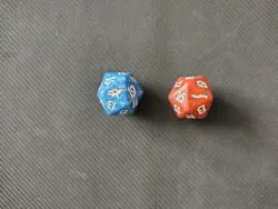 MTG Spindown Die Red Mirrodin & Blue Scourge - Image 1