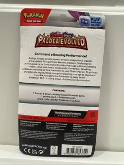 Pokemon TCG Paldea Evolved Smoliv Promo Blister Booster Pack Scarlet And Violet - Image 2