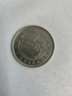 Vintage Pokemon Pikachu Metal Coin #25 2000 Nintendo Wizards TCG - Image 1