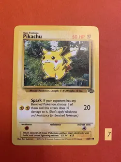 Pikachu 60/64 Jungle Common Pokemon TCG Wizards 1999 - Image 1