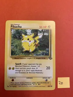 Pikachu 60/64 Jungle Common Pokemon TCG Wizards 1999 - Image 1