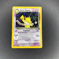 Dark Hypno 9/82 Team Rocket 1999 Pokemon TCG Vintage WOTC Holo Rare HP Crease - Image 2