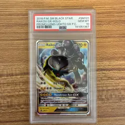 PSA 10 Raikou GX Holo SM121 Black Star Promo Legend Johto 2018 - Pokemon TCG - Image 1