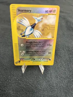 2003 Pokemon Skyridge Skarmory 97/144 Reverse Holo Rare LP-NM e-Reader WOTC - Image 1