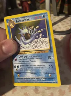 Akwakwak Golduck 1st Edition French 35/62 Fossil Pokemon RARE HP/DMG Fast Ship - Image 3