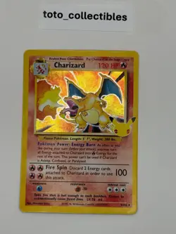CHARIZARD 4/102 Celebrations: Classic Collection 25th Ann Pokemon NEAR MINT - Image 1
