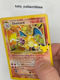 CHARIZARD 4/102 Celebrations: Classic Collection 25th Ann Pokemon NEAR MINT - Image 3
