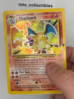 CHARIZARD 4/102 Celebrations: Classic Collection 25th Ann Pokemon NEAR MINT - Image 4