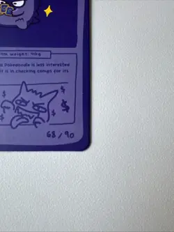 Pokedoodles Scalpgar 68/90 - Rare - Pokemon Gengar Fan Art - Image 5