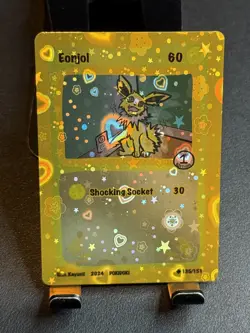 Pokidoki Pokemon FAN ART: Eonjol (Jolteon) (Heart Holo) (NM) - Image 1