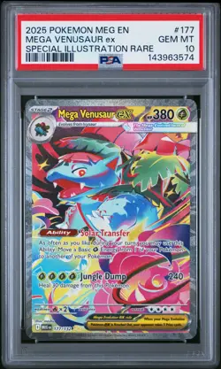 PSA 10 Mega Venusaur ex 177/132 Pokemon Mega Evolution Special Illustration Rare - Image 1