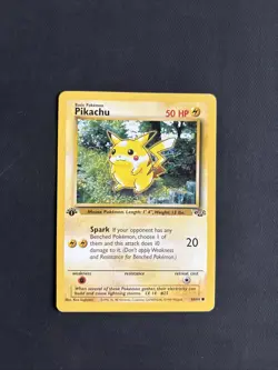 Pokemon Pikachu TCG Jungle 60/64 Regular 1st Edition Common WOTC Vintage 1999 - Image 1